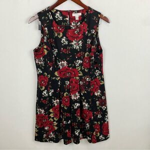 Charter Club A-Line Sleeveless Floral Patterned Dress Petite Large